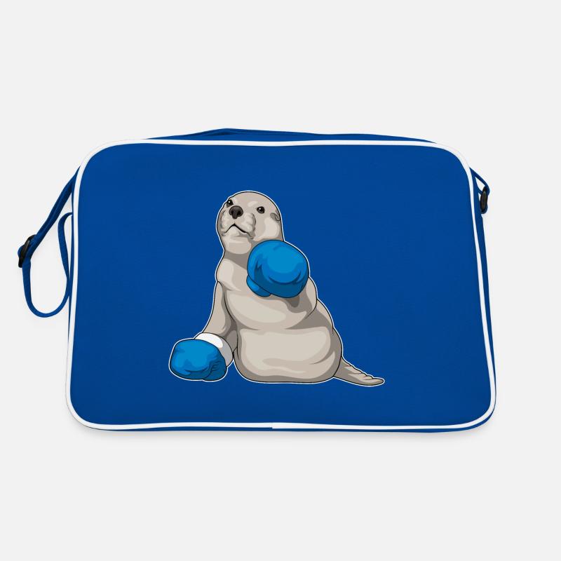 Seal Boxer Boxing Gloves Boxing Retro Bag