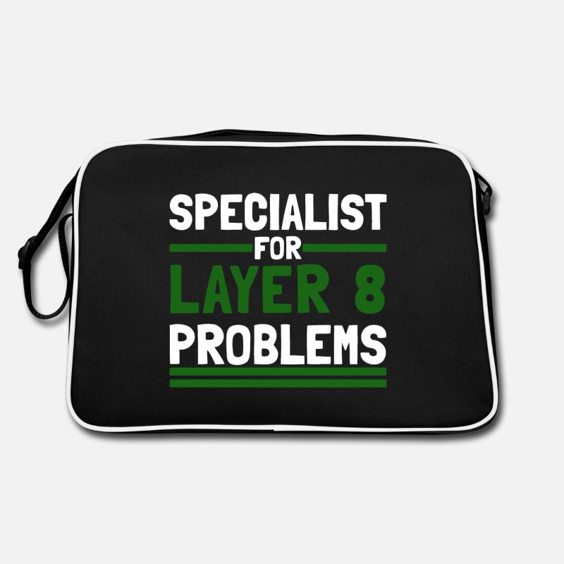 Computer Computer Work Funny Sayings Layer 8 Retro Bag