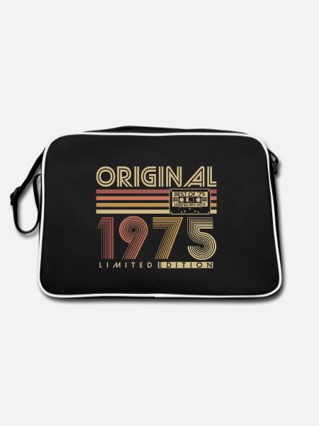 1975 Vintage Rétro Cadeau d’anniversaire - Sac Retro - noir/blanc