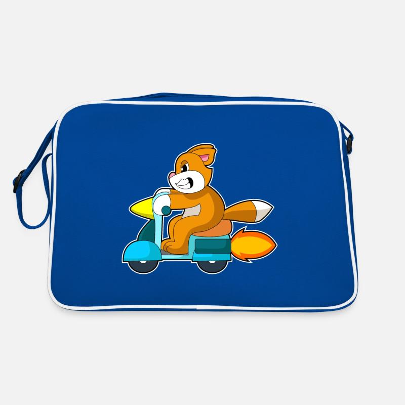 Katze Motorroller Retro Tasche