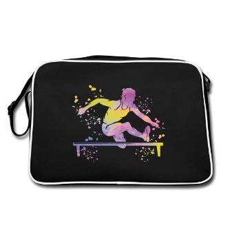 Course de haies Course d’obstacles Courses de haies pour enfants - Sac Retro - noir/blanc - Dos