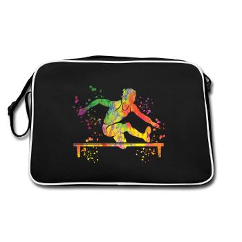 Course de haies Course d’obstacles Courses de haies pour enfants - Sac Retro - noir/blanc - Dos