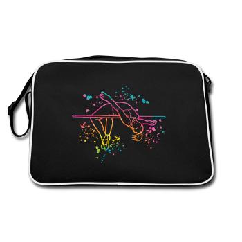 Saut en hauteur Aquarelle Saut en hauteur - Sac Retro - noir/blanc - Dos