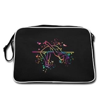 Saut en hauteur Aquarelle Saut en hauteur - Sac Retro - noir/blanc - Dos