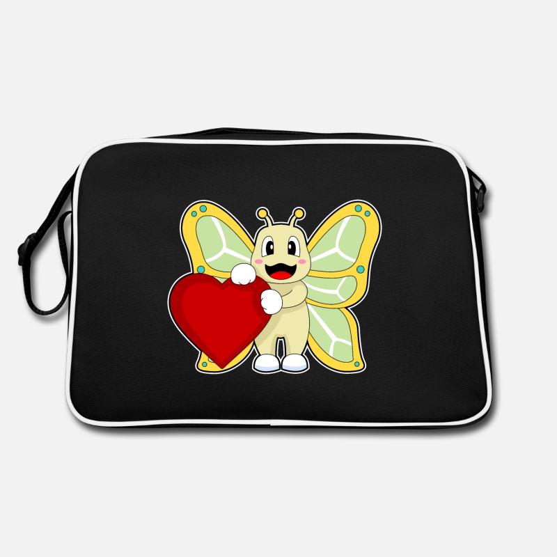 Butterfly Heart Retro Bag