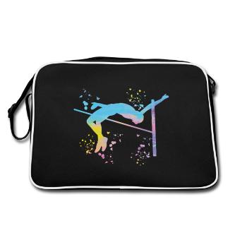 Saut en hauteur Aquarelle Saut en hauteur - Sac Retro - noir/blanc - Dos