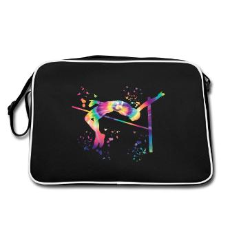 Saut en hauteur Aquarelle Saut en hauteur - Sac Retro - noir/blanc - Dos