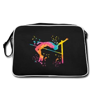 Saut en hauteur Aquarelle Saut en hauteur - Sac Retro - noir/blanc - Dos