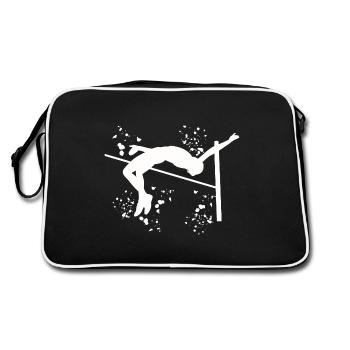Saut en hauteur Aquarelle Saut en hauteur - Sac Retro - noir/blanc - Dos