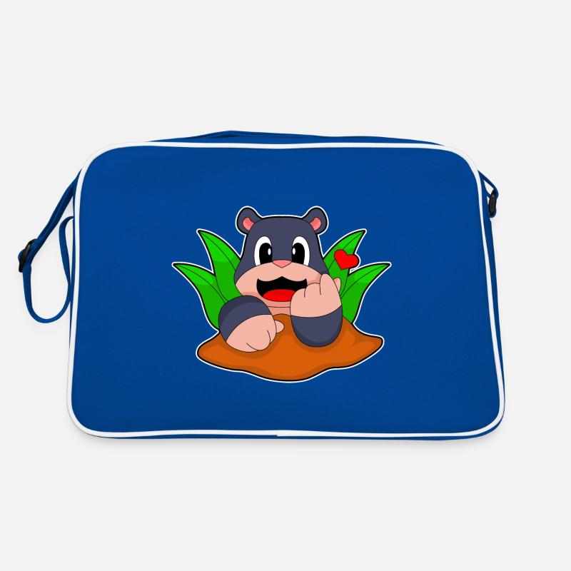 Maulwurf Herz Retro Tasche