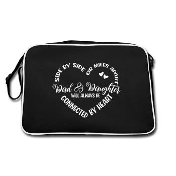Siblings Side by Side Father and Daughter - Retro Bag - black/white - Back
