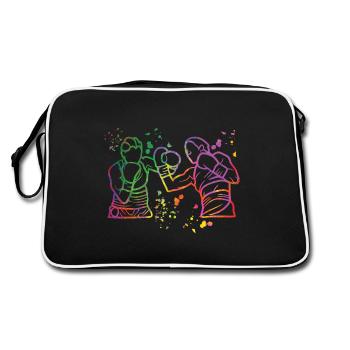 Boxing Fighter Enfants Boxer de match de boxe - Sac Retro - noir/blanc - Dos