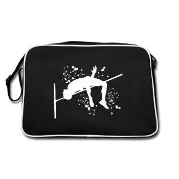 Saut en hauteur Aquarelle Saut en hauteur - Sac Retro - noir/blanc - Dos