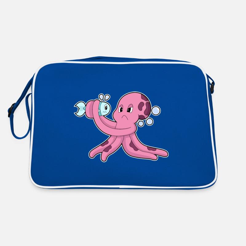 Krake Fisch Retro Tasche