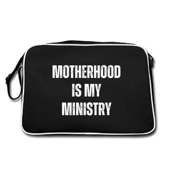 La maternité est mon ministère - Sac Retro - noir/blanc - Dos