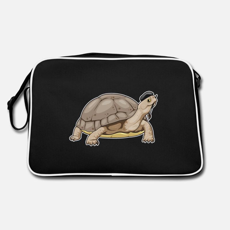 Schildkröte Maler Pinsel Retro Tasche