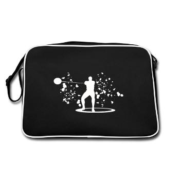 Hammer Thrower Colorsplash Hammer Throw - Retro Bag - black/white - Back