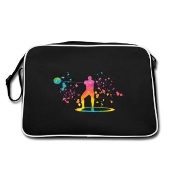 Hammer Thrower Colorsplash Hammer Throw - Retro Bag - black/white - Back