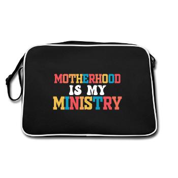 La maternité est mon ministère - Sac Retro - noir/blanc - Dos