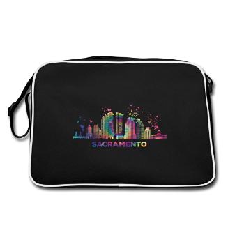 Sacramentan Colorful Skyline Sacramento - Retro Bag - black/white - Back