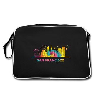Skyline de San Franciscain San Francisco - Sac Retro - noir/blanc - Dos