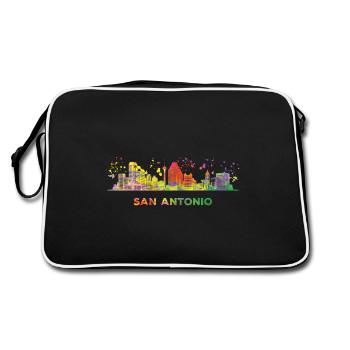 San Antonian Skyline San Antonio - Retro Bag - black/white - Back