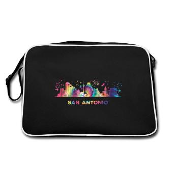 San Antonian Skyline San Antonio - Retro Bag - black/white - Back