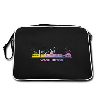 Washingtoner Skyline Washington - Sac Retro - noir/blanc - Dos