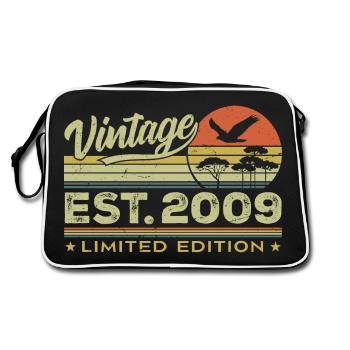 Vintage 2009 Génial Depuis 2009 Cadeau 2009 Rétro - Sac Retro - noir/blanc - Dos