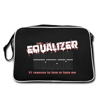 The Equalizer: Klangverbesserung als Statement - Retro Tasche - Schwarz/Weiß - Hinten