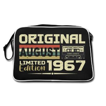 Août 1967 - Né en Août 1967 Construit en Août 1967 - Sac Retro - noir/blanc - Dos