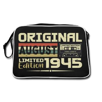 August 1945 - Born August 1945 Built August 1945 - Retro Bag - black/white - Back