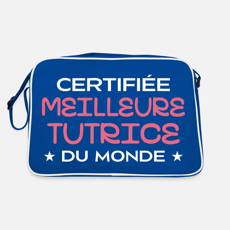 Zertifizierter bester Tutor der Welt Retro Tasche
