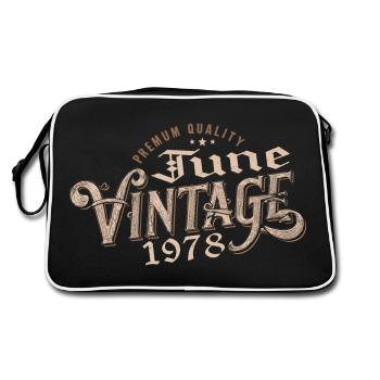 June 1978 Cadeau 46e Anniversaire Vintage 1978 - Sac Retro - noir/blanc - Dos