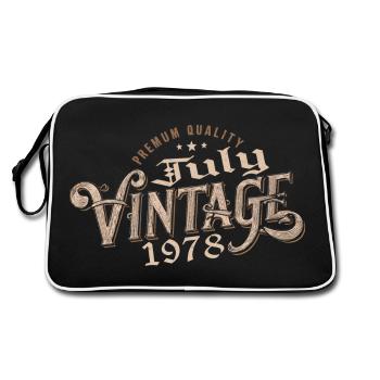 Gift July 1978 Birthday July 1978 July - Retro Bag - black/white - Back