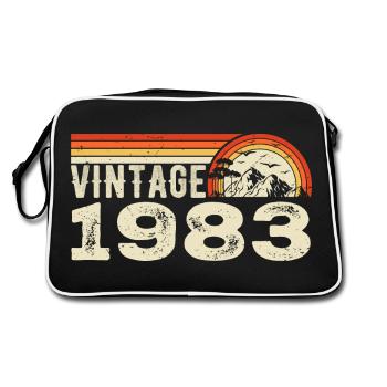 Vintage 1983 Cadeau Anniversaire 1983 Rétro 1983 - Sac Retro - noir/blanc - Dos