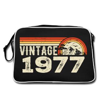 Vintage 1977 Cadeau Anniversaire 1977 Rétro 1977 - Sac Retro - noir/blanc - Dos