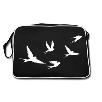 Birds | Oiseau - Sac Retro - noir/blanc - Dos