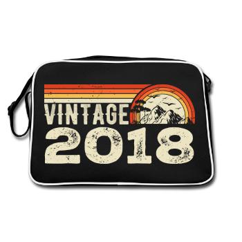 Vintage 2018 Cadeau Anniversaire 2018 Rétro 2018 - Sac Retro - noir/blanc - Dos