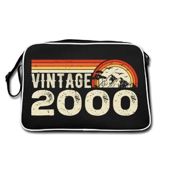 Vintage 2000 Cadeau Anniversaire 2000 Rétro 2000 - Sac Retro - noir/blanc - Dos