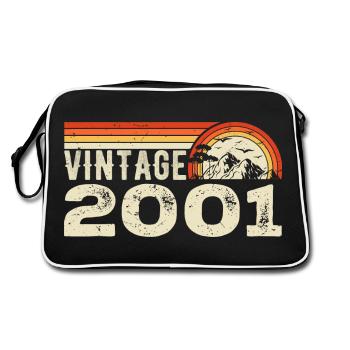 Vintage 2001 Cadeau Anniversaire 2001 Rétro 2001 - Sac Retro - noir/blanc - Dos