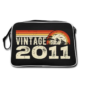 Vintage 2011 Cadeau Anniversaire 2011 Rétro 2011 - Sac Retro - noir/blanc - Dos