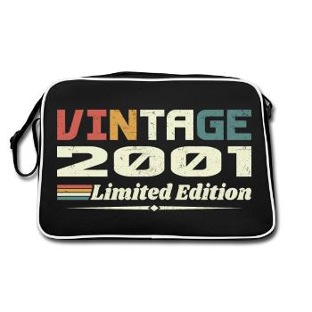 Vintage 2001 Cadeau 2001 Anniversaire 2001 Retro - Sac Retro - noir/blanc - Dos
