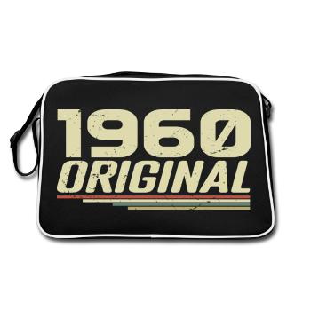 Né en 1960 Vintage 1960 Anniversaire Rétro 1960 - Sac Retro - noir/blanc - Dos