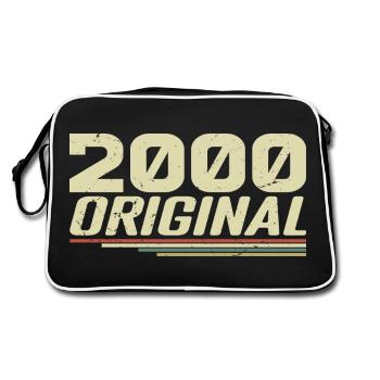 Né en 2000 Vintage 2000 Anniversaire Rétro 2000 - Sac Retro - noir/blanc - Dos