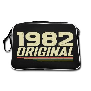 Né en 1982 Vintage 1982 Anniversaire Rétro 1982 - Sac Retro - noir/blanc - Dos