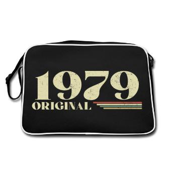Original 1979 Jahrgang 1979 Geburtstag 1979 Retro - Retro Tasche - Schwarz/Weiß - Hinten