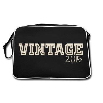 Vintage 2015 Original 2015 Retro 2015 Gift 2015 - Retro Bag - black/white - Back