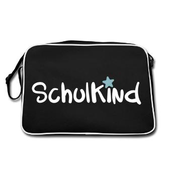 SCHULKIND Einschulung Schulanfänger Schulstart - Retro Tasche - Schwarz/Weiß - Hinten