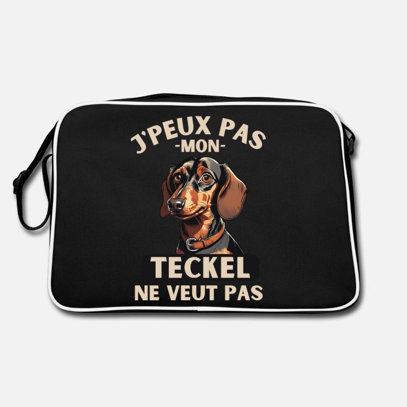 Chien de race TECKEL Sac Retro
